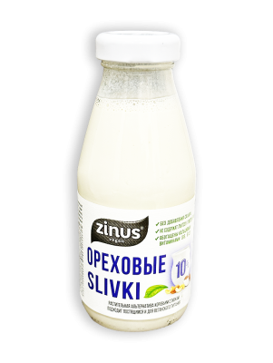 Напиток ZINUS vegan Ореховые Slivki 10% 0,3л бутылка