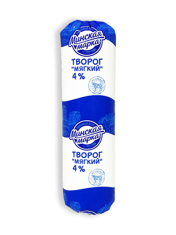 Творог мягкий Минская марка  4% 400г туба
