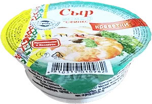 Сыр плавленый "Сфинкс" креветки 65% 100г стакан (г.Минск, РБ)