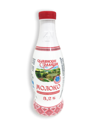 Фото Молоко ультрапастеризованное Славянские традиции 3,2% 0,9л бутылка (г. Минск, Беларусь)