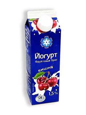 Йогурт Витебское молоко Фруктовый Бриз вишня 1,5% 500г пюр-пак
