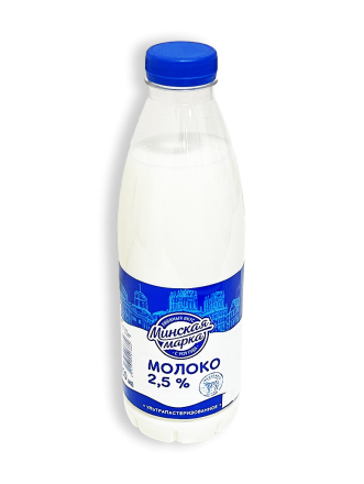 Фото Молоко ультрапастеризованное Минская марка 2,5% 0,9л бутылка