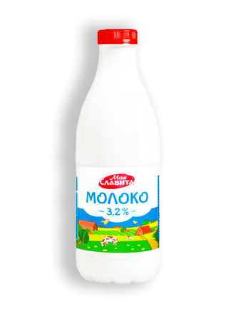 Фото Молоко ультрапастеризованное Моя Славита 3,2% 0,9л бутылка