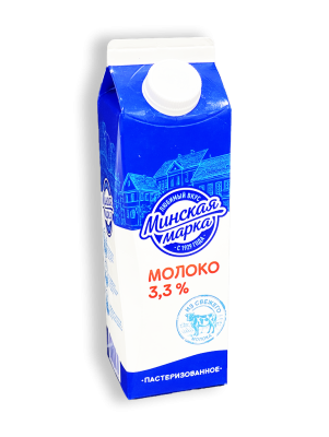 Молоко пастеризованное Минская марка 3,3% 1л пюр-пак