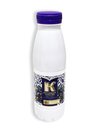 Фото Йогурт Кремлёвское качество чёрная смородина 1,5% 330г бутылка (с. Непецино, Россия)