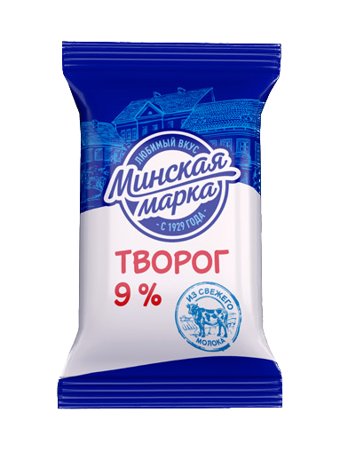 Творог Минская марка 9% 180г пленка