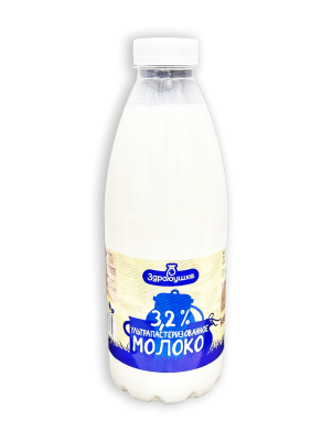 Молоко ультрапастеризованное Здравушка 3,2% 0,93л бутылка