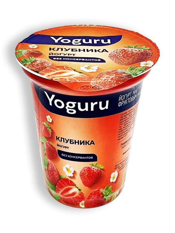 Йогурт Yoguru клубника 1,5% 310г стакан