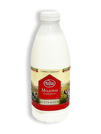 Фото Молоко ультрапастеризованное Молочный гостинец Отборное 3,3-4,5% 0,93л бутылка