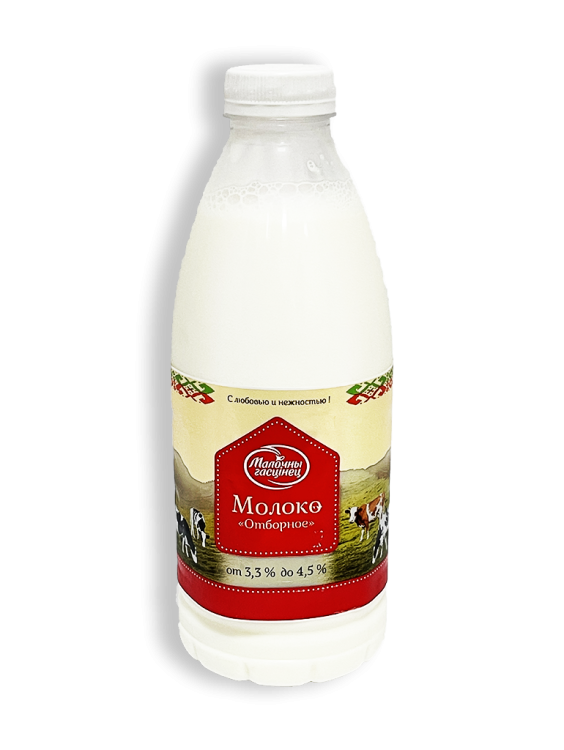 Молоко ультрапастеризованное Молочный гостинец Отборное 3,3-4,5% 0,93л бутылка