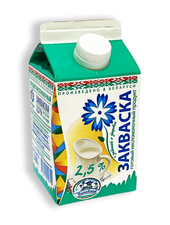 Фото Продукт кисломолочный закваска Витебское молоко 2,5% 500г пюр-пак