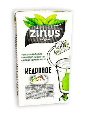 Напиток ZINUS vegan Кедровое Моlоко 1,5% 1л тетра-пак