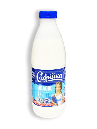 Фото Молоко ультрапастеризованное Сафiйка 3,2% 0,95л бутылка