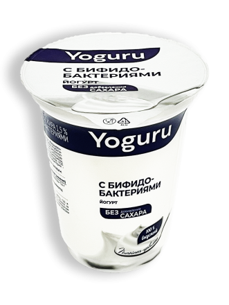 Фото Йогурт Yoguru с бифидобактериями без сахара 1,5% 310г стакан