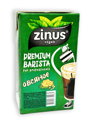 Фото Напиток ZINUS vegan BARISTA Овсяное Моlоко 1,5% 1л тетра-пак